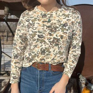 Vintage style patterned top